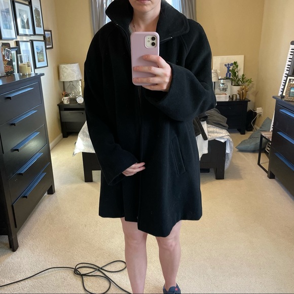 Weather Tamer Wool Blend A-Line Zippered Coat - Picture 10 of 12